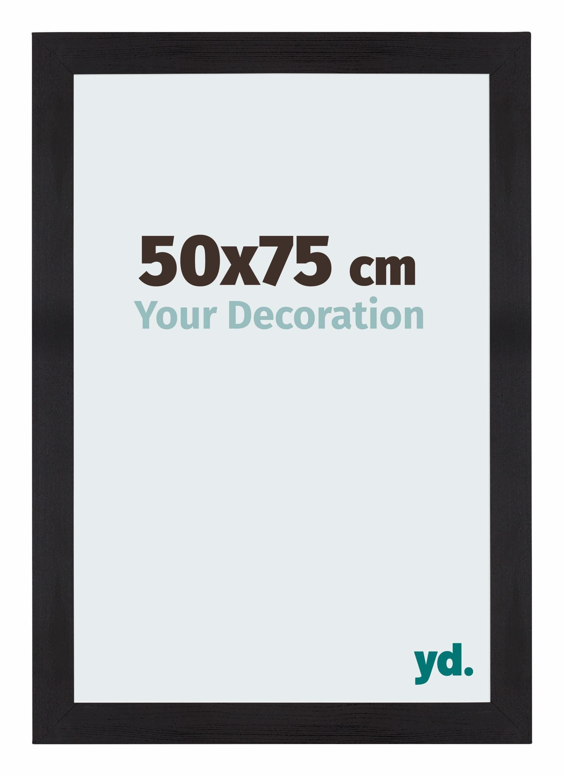 Your Decoration - Puzzle frame 50x75 - Black Woodgrain - Puzzle frame 500-1000 Pieces - MDF Photoframe - Mura