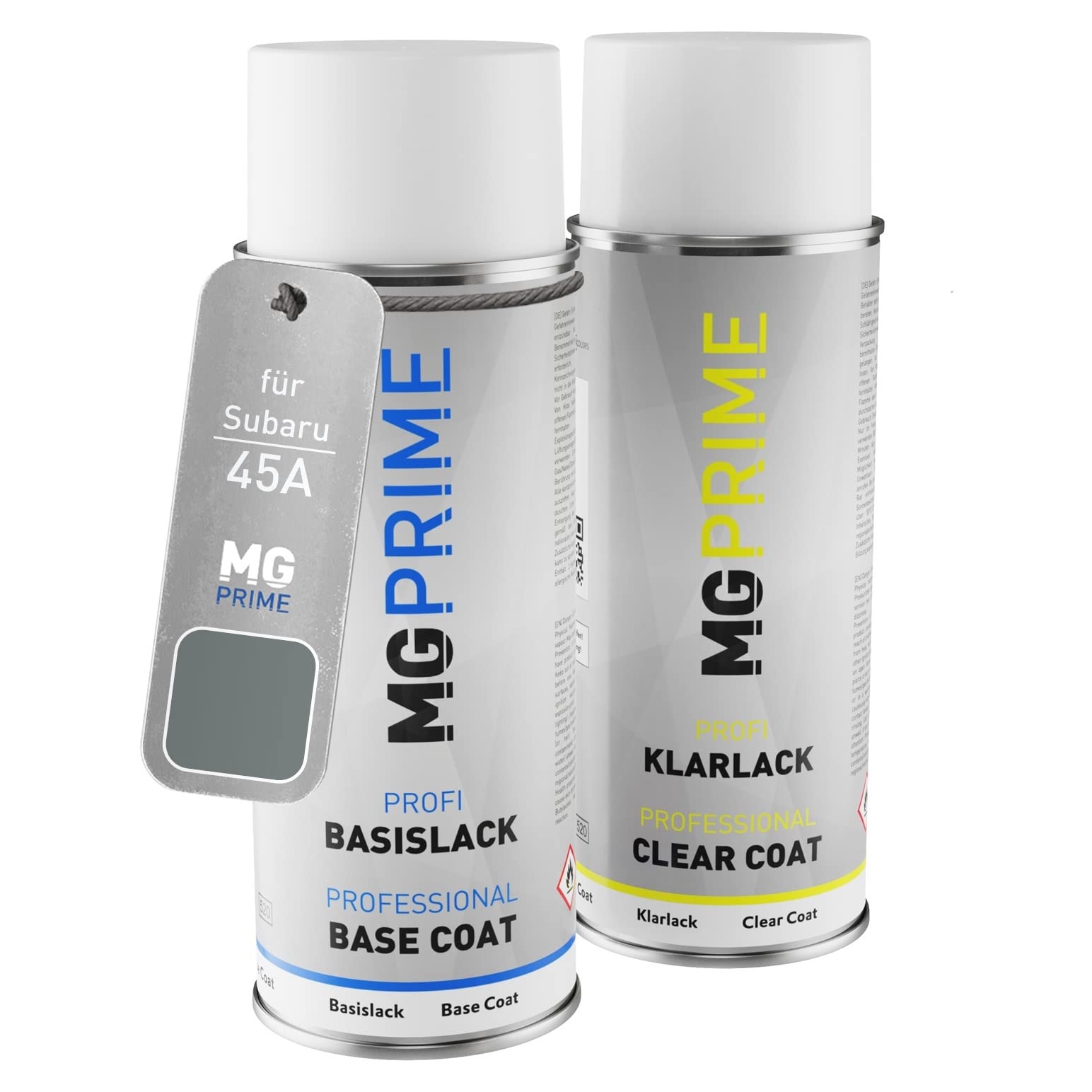 MG PRIME Car paint Spray can set for Subaru 45A Metal Grey Metallic/Urban Grey Metallic Base coat clear coat spray can 400ml