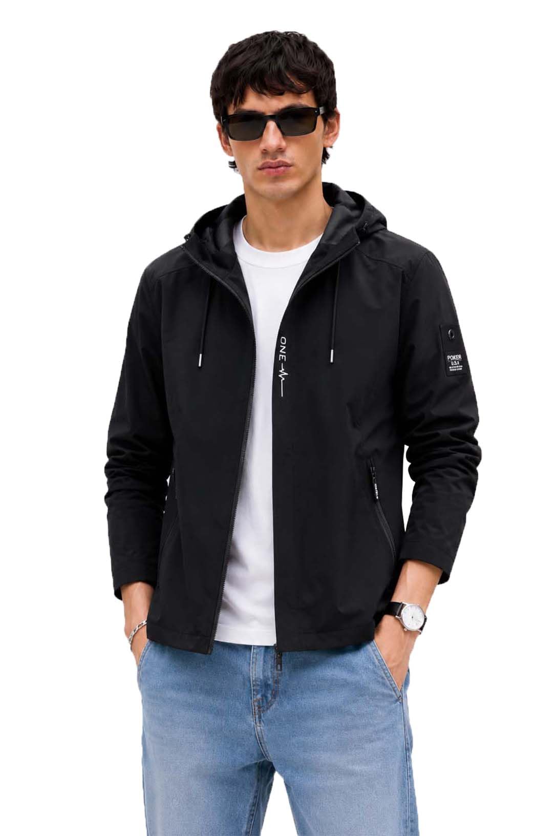 lymio Men's Hooded Casual Jacket | Lightweight Polyester Windcheater Zip-Up Hooded Outdoor Jacket (1-J-7-9)-picture-53