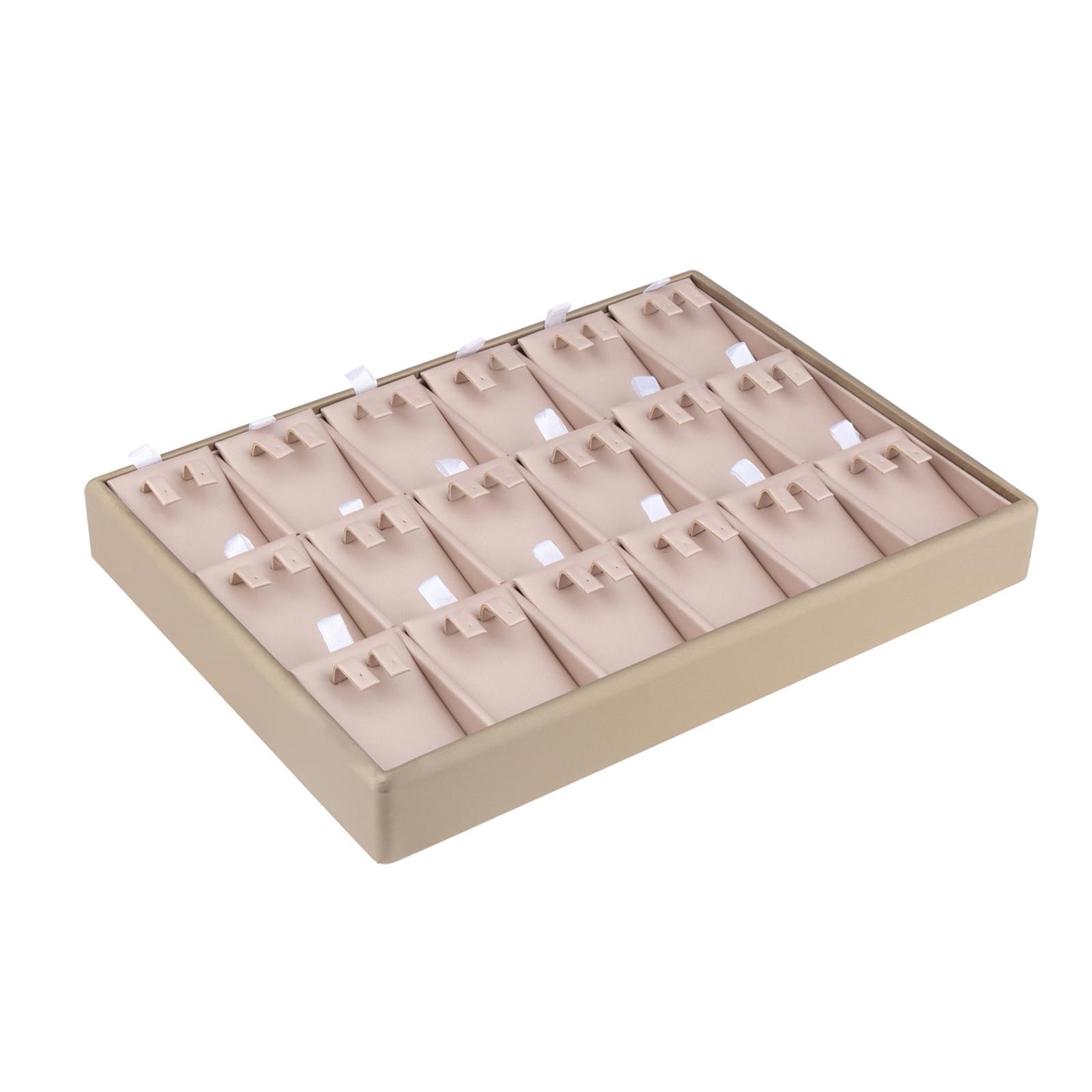 Kaeltsyn Refined Champagne Firm Jewelry Display Tray Providing Ample Space for Easy Access and Look Unraveled Jewelry Holder