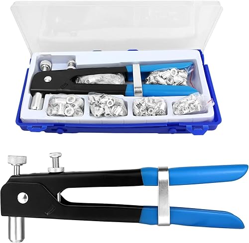 Kit de herramientas de tuerca de remache, 136 piezas, herramienta de remache, kit de pistola de remaches de tuerca ciega, llave roscada, remache,
