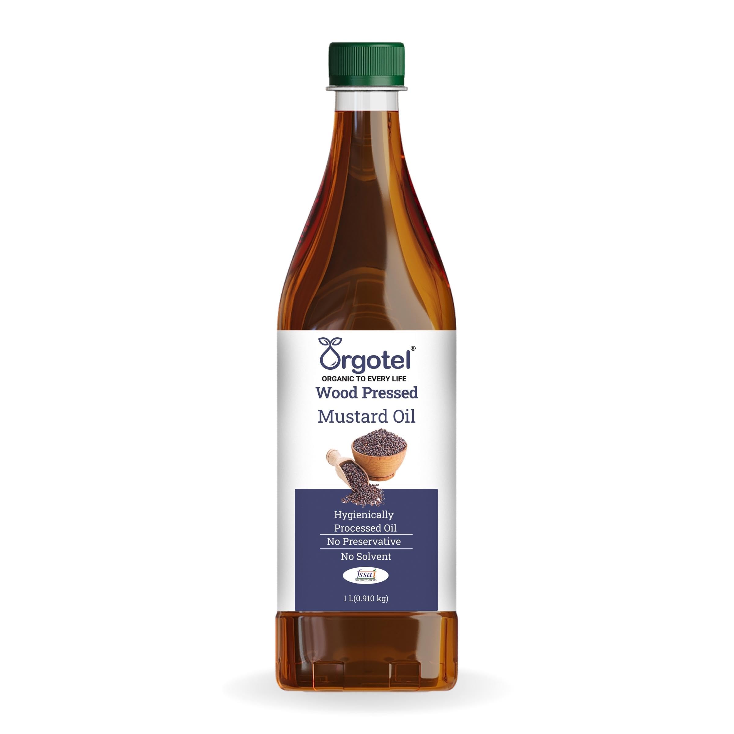 Orgotel Premium Wood Pressed Mustard Oil for Cooking (1L) - 100% Pure | Cold Pressed & Unrefined | Chemical Free | Cholesterol Free (B0CKFM5R4P) Amazon Price History, Amazon Price Tracker