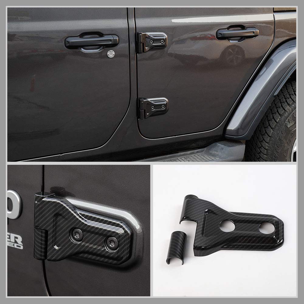 E-cowlboy Pink Door Hinge Covers For Jeep Wrangler JK/JKU (2007-2018) - 8pc Scratch Protection Set