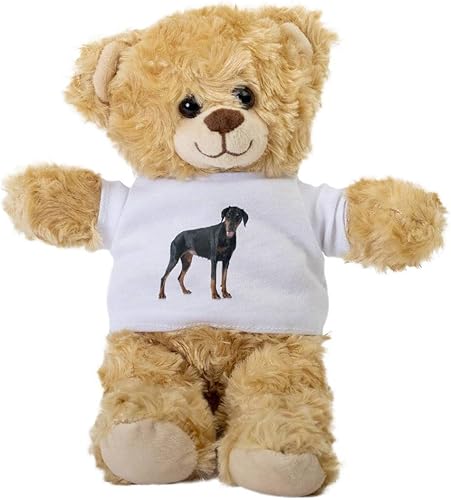 Miniatura 1 de Doberman Pinscher Teddy Bear, Doberman Gift Stuffed Animal, Doberman Plush Teddy Bear with Tee, Doberman Welcoming Baby Gift, Gift For Her, Gift For