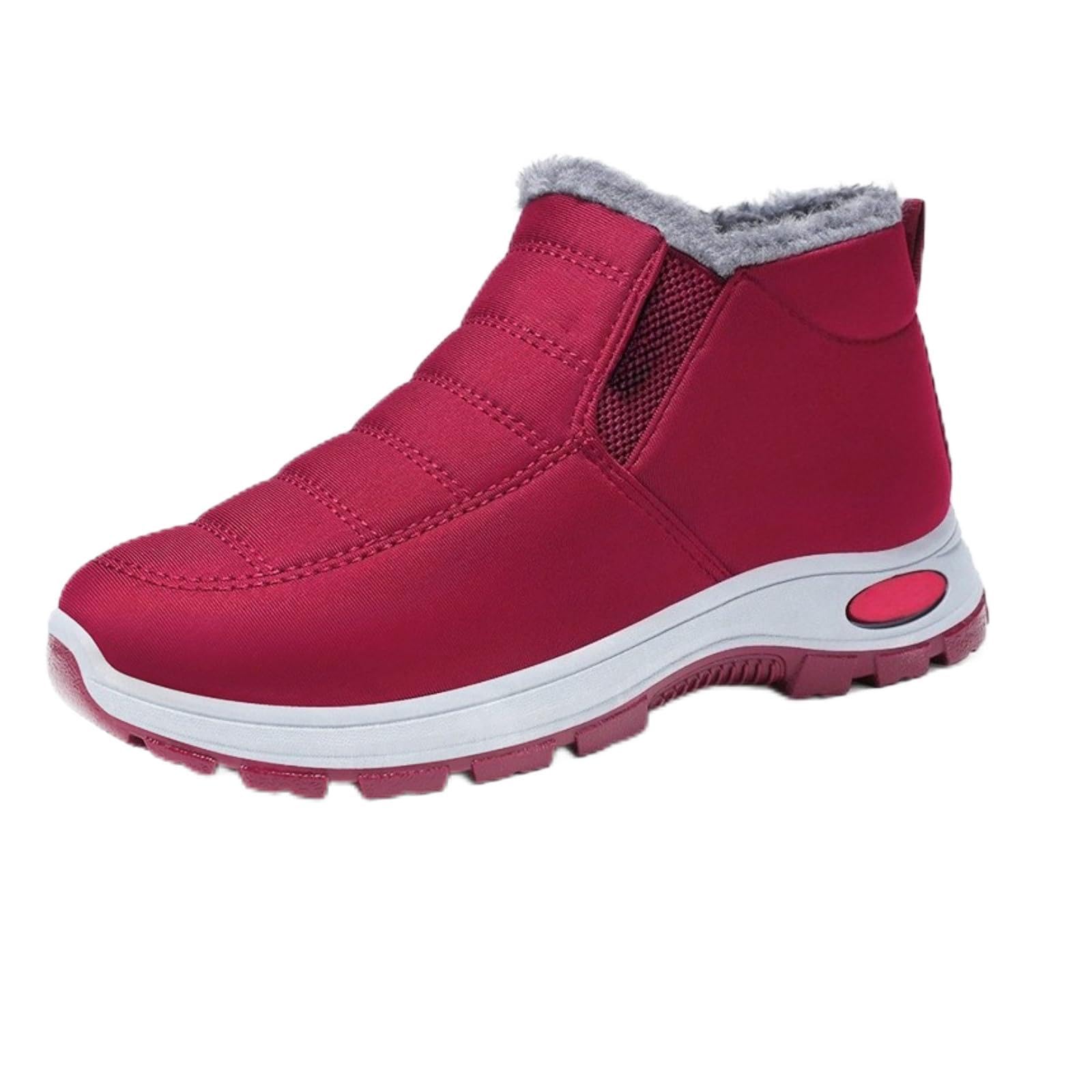 Scarpe ortopediche da donna, foderate in pelliccia, stivali caldi