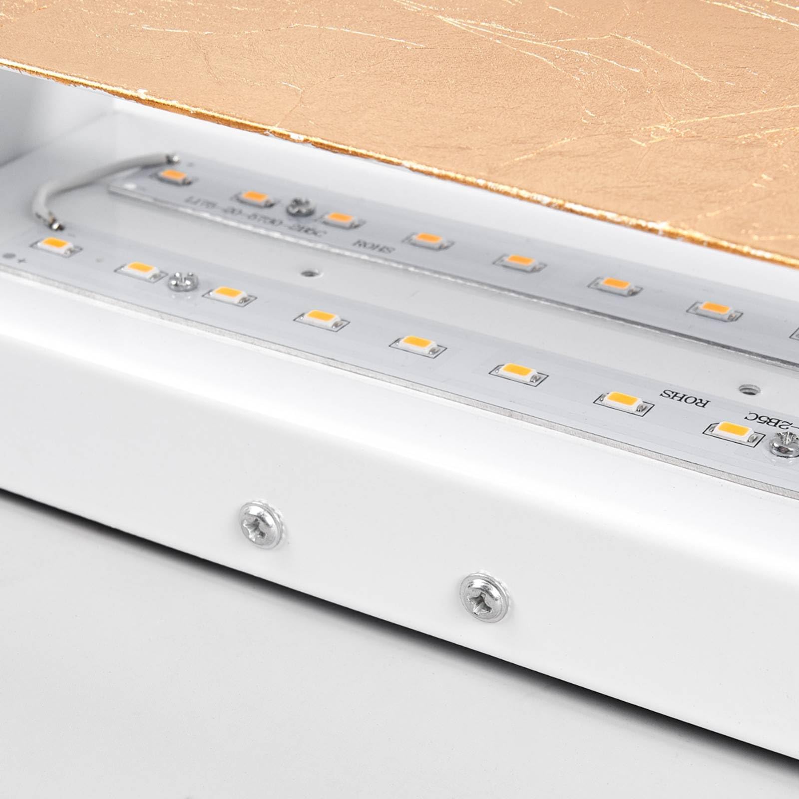 Lindby Bombillas LED aplique de pared interior en oro, lámpara | iluminación de pared, moderno, 3000 k blanco cálido para pasillo, sala de estar, salón, dormitorio, comedor