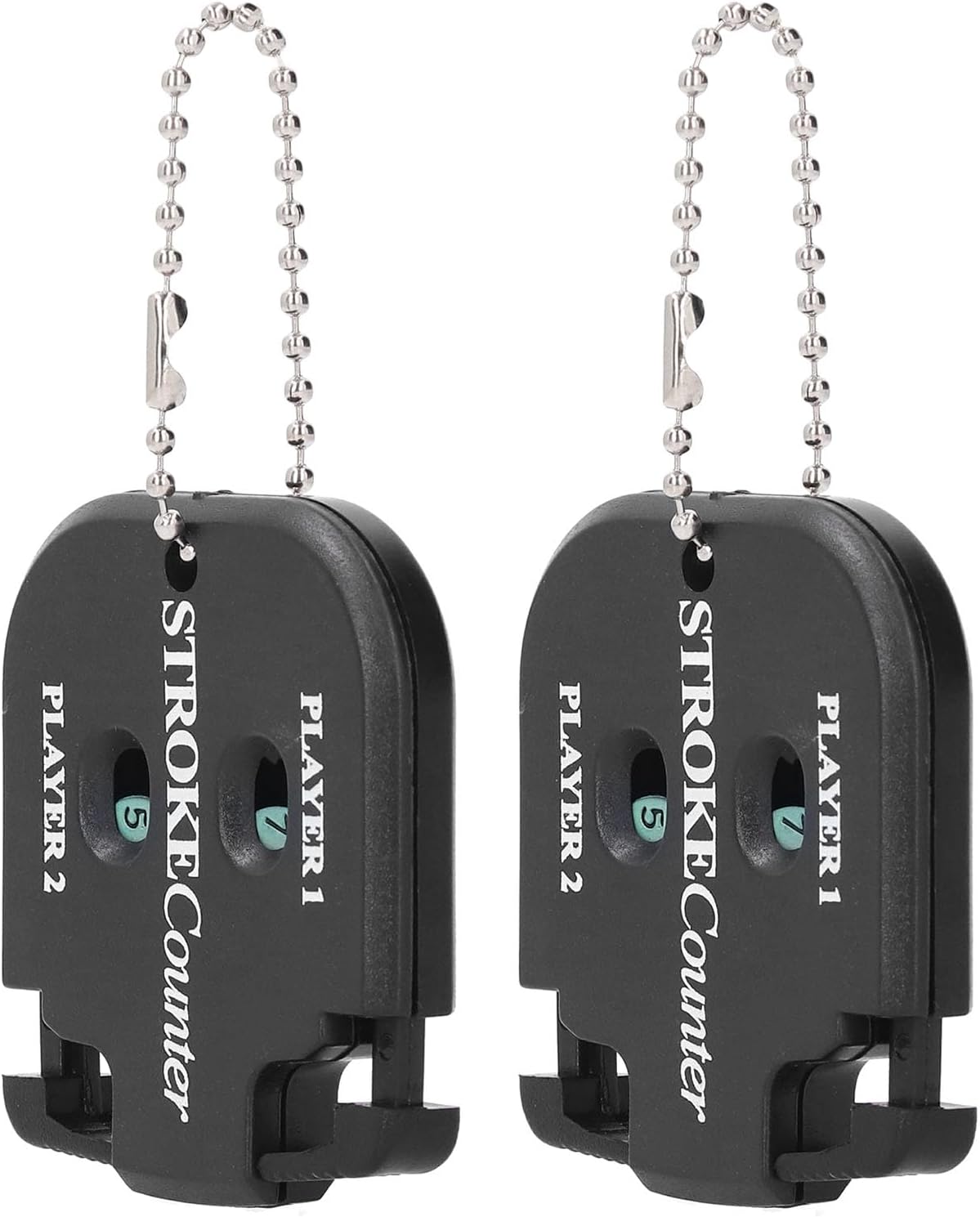 Dioche Boule de P2pcs Portable Score Counter - Mini Punch Counter with Key Chain, Durable ABS Material, Easy to Carry for and Other Ball Games