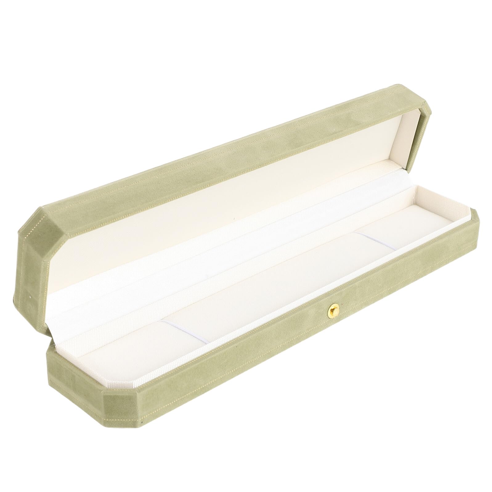 Coffret long pour colliers évitant les nœuds, boîte à bijoux Mikikit en velours vert