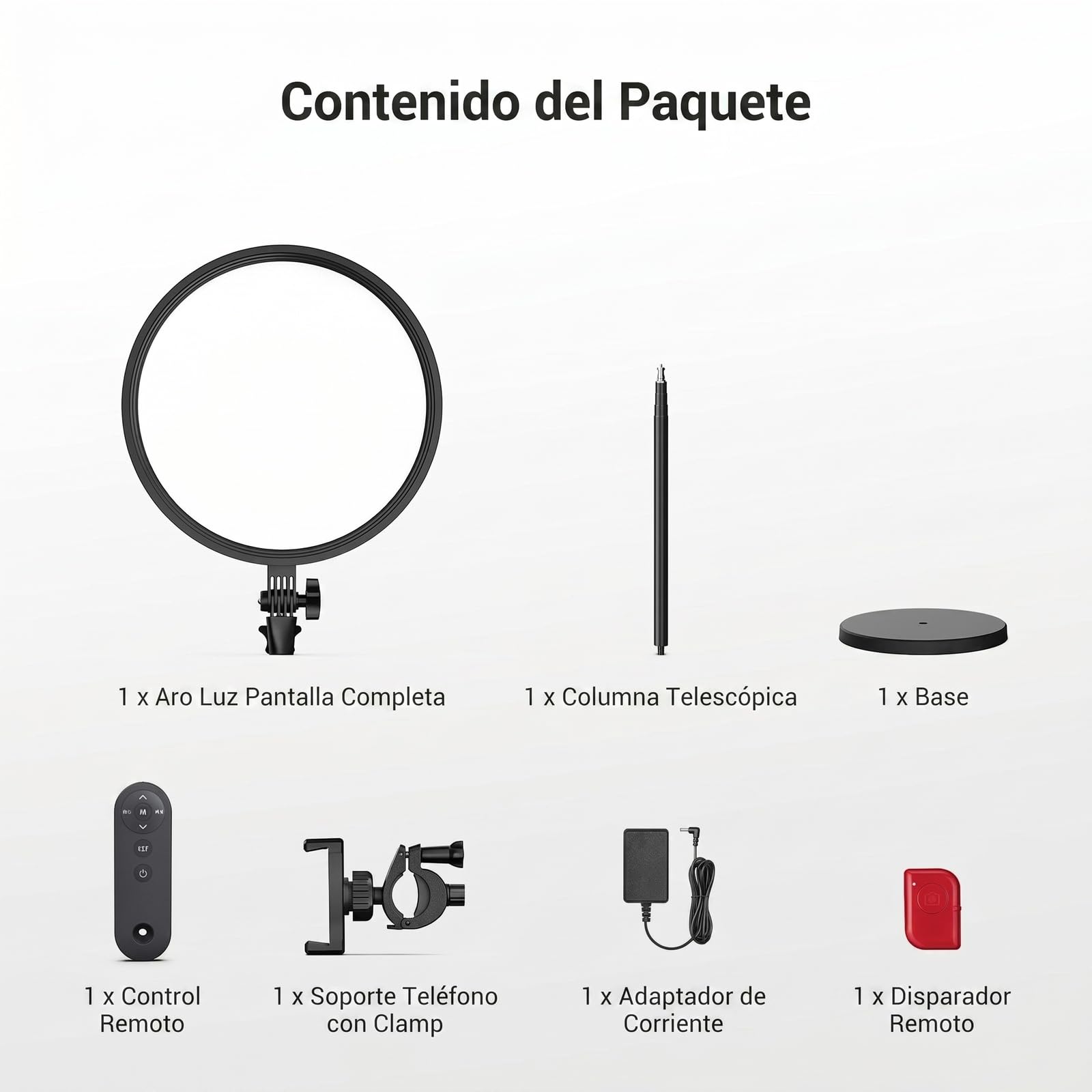 NEEWER Basics 13" 45W Gran Aro Foco con 66" Soporte, 3000K-6500K CRI95+ Full Screen LED Luz Panel con Phone Holder/Remoto para Grabación Video Selfies Streaming Maquillaje Fotografía Estudio, BR45B