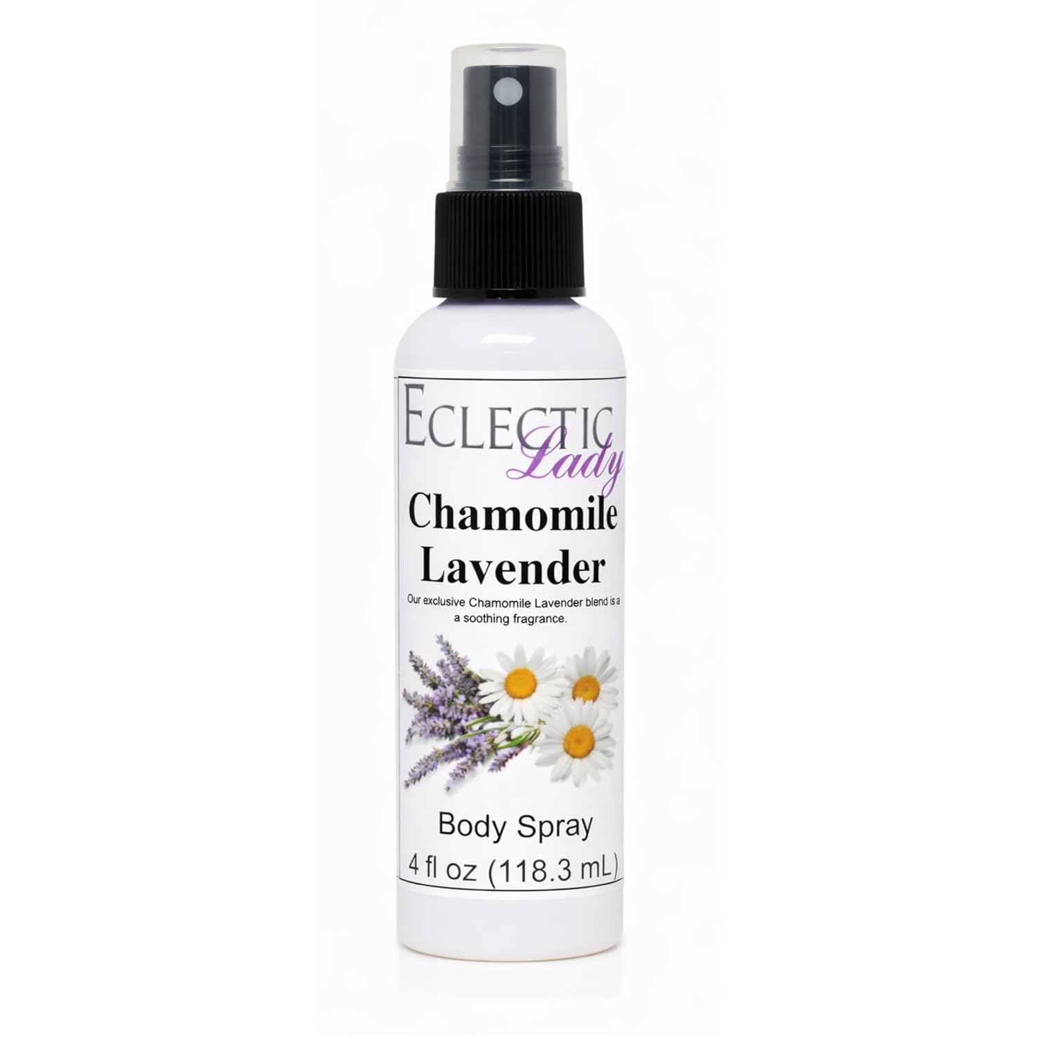 Eclectic Lady Chamomile Lavender Body Spray, 16 ounces, Body Mist for Women with Clean, Light & Gentle Fragrance, Cologne with Soft, Subtle Aroma For Daily Use