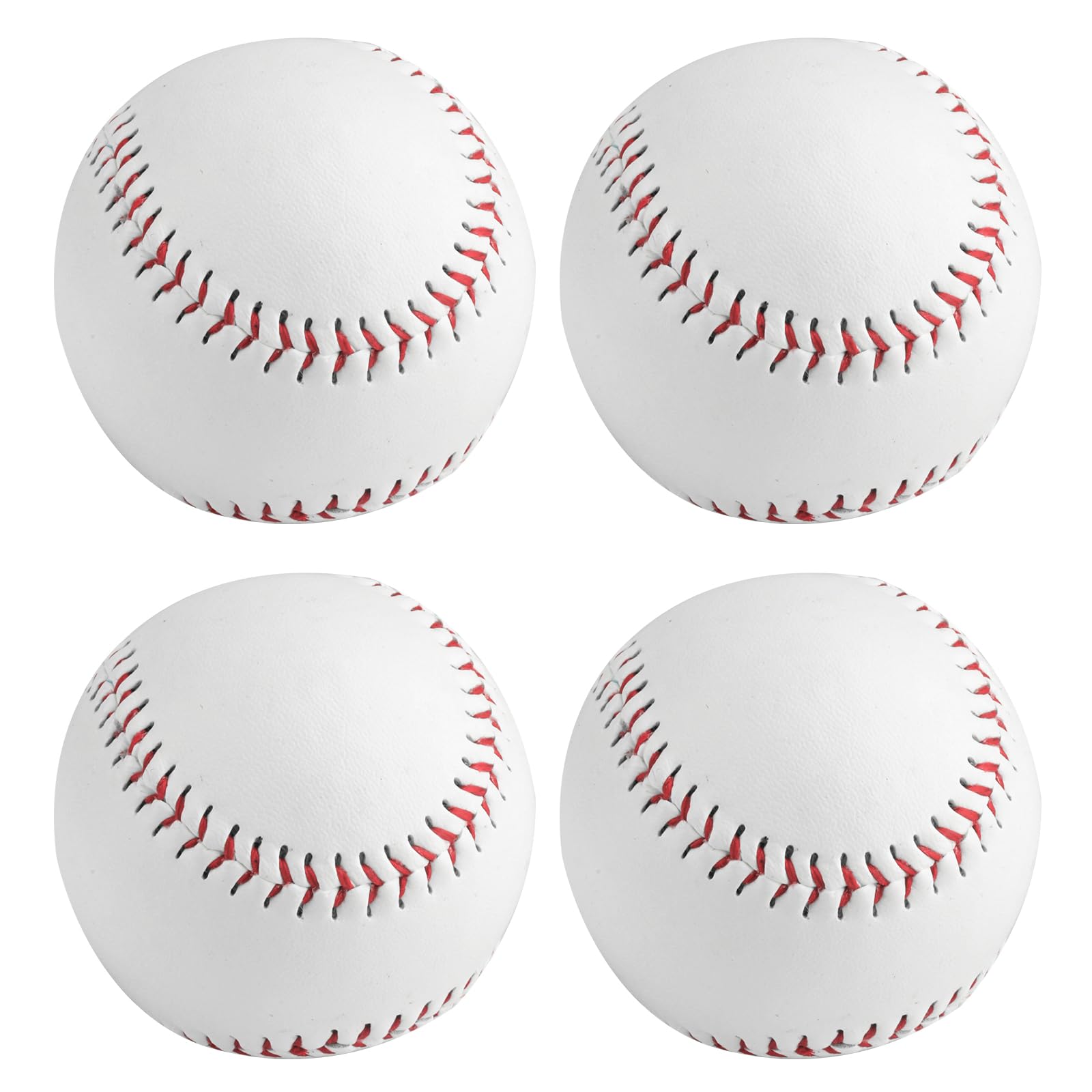 Pelotas de béisbol de 9 pulgadas cosidas a mano, PU, núcleo de goma dura y suave para adultos, entrenamiento