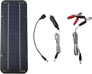30 W Solarpanel, 12 V Batterie, Erhaltungsladegerät mit USB-Ausgang für Auto, Boot, Wohnmobil, Motorrad, Fahrzeug, wasserdicht, IP65, PET, polykristalline Silikonzelle mit Saugnäpfen, Lade-Kit