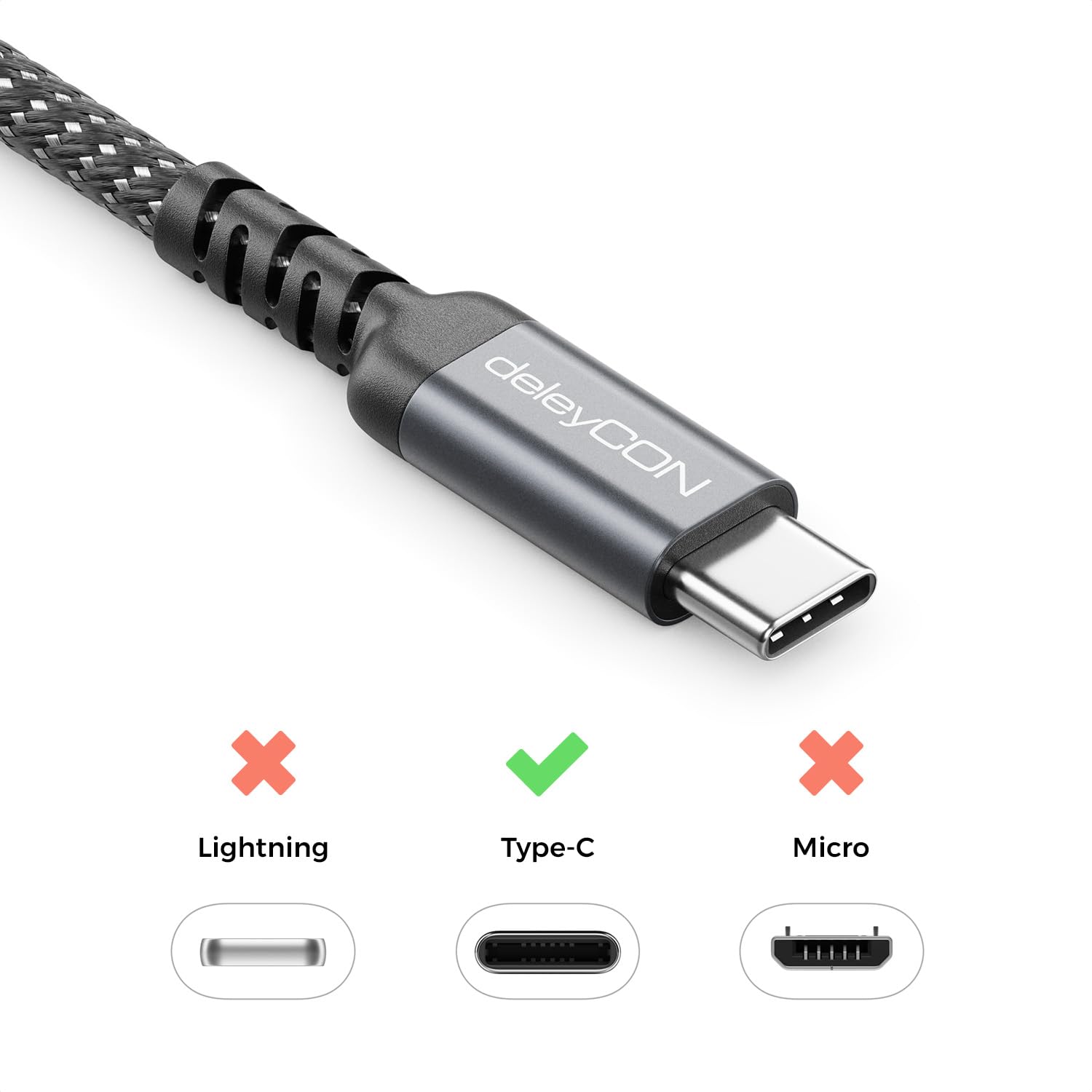 deleyCON 2x Adattatore USB-C a USB 10 Gbps OTG - Spina C a Presa A - Cavo per iPhone 17/16/15 Air/Pro/Max, Galaxy S25/S24/S23, A56, A16, Tablet, MacBook, iMac, iPad, Notebook ecc.