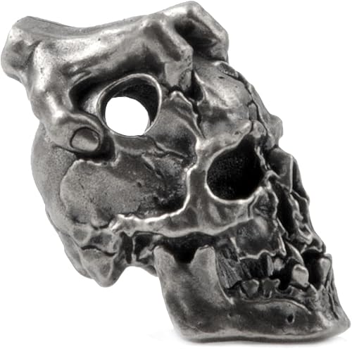 Miniatura 7 de Cuentas de cordón para cuchillo, cuentas de paracaídas, cuentas de calavera, dijes de calavera de cobre fundido a mano, para accesorios de cuerda de