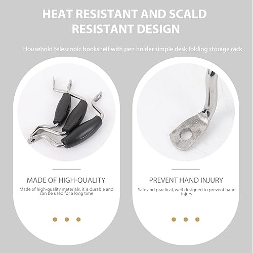 Miniatura 8 de FOMIYES 1 juego de pomos de repuesto para tapa de olla, agarres de mango de tapa de cacerola, agarres de acero inoxidable, asas de sujeción con