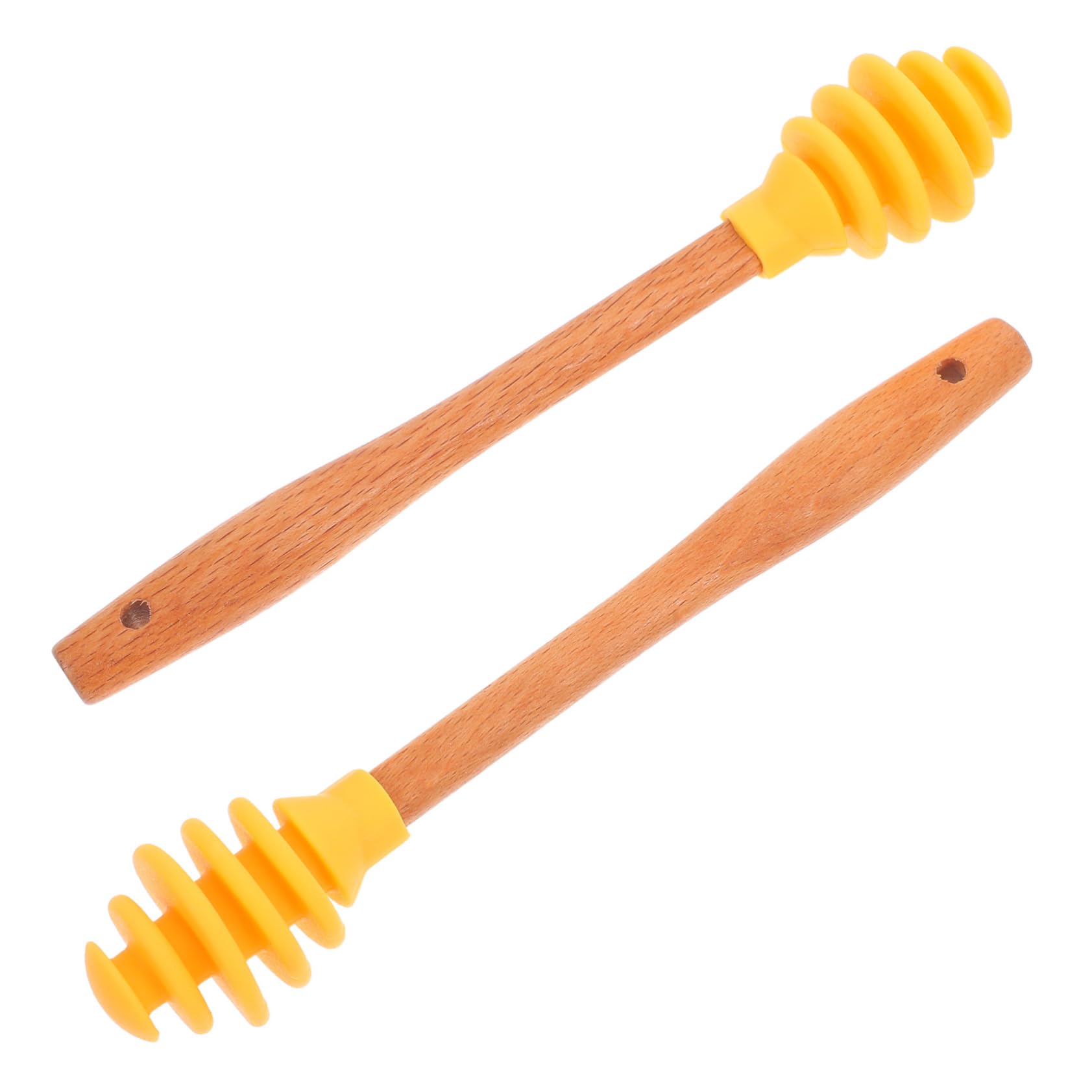 Ciieeo 2pcs Honey Stirring Wands Silicone Honey Dippers for Convenient Mixing Portable and Versatile for Home Office and Outdoor Use
