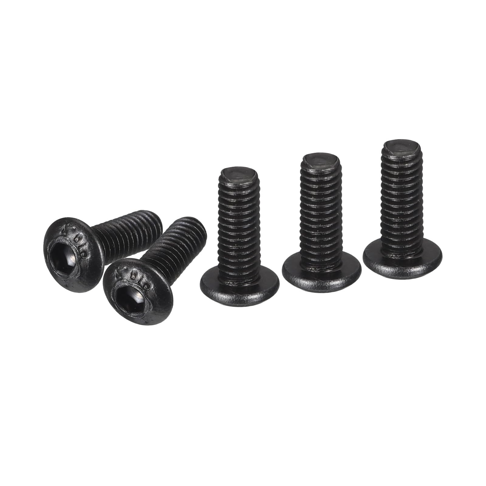 DTGN M3-0.5x8mm Button Head Socket Cap Screws - 100Pack - Good for Machine - Carbon Steel Black Oxide - Hex Drive Full Thread Fasteners