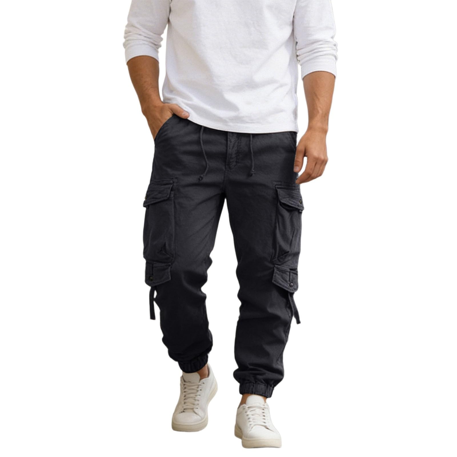 Pantalon de travail tactique multipoches ultra résistant avec cordon d'ajustement - 7