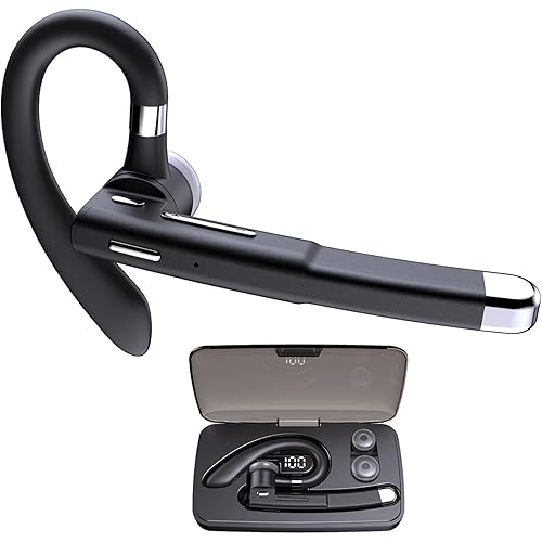 Wireless Earphone Ear-Hook Headphone Boom Mic Compatible with Cricket Magic 2 5G/AT&T Propel 2 5G, Handsfree Single Headset Over The Ear Earbud