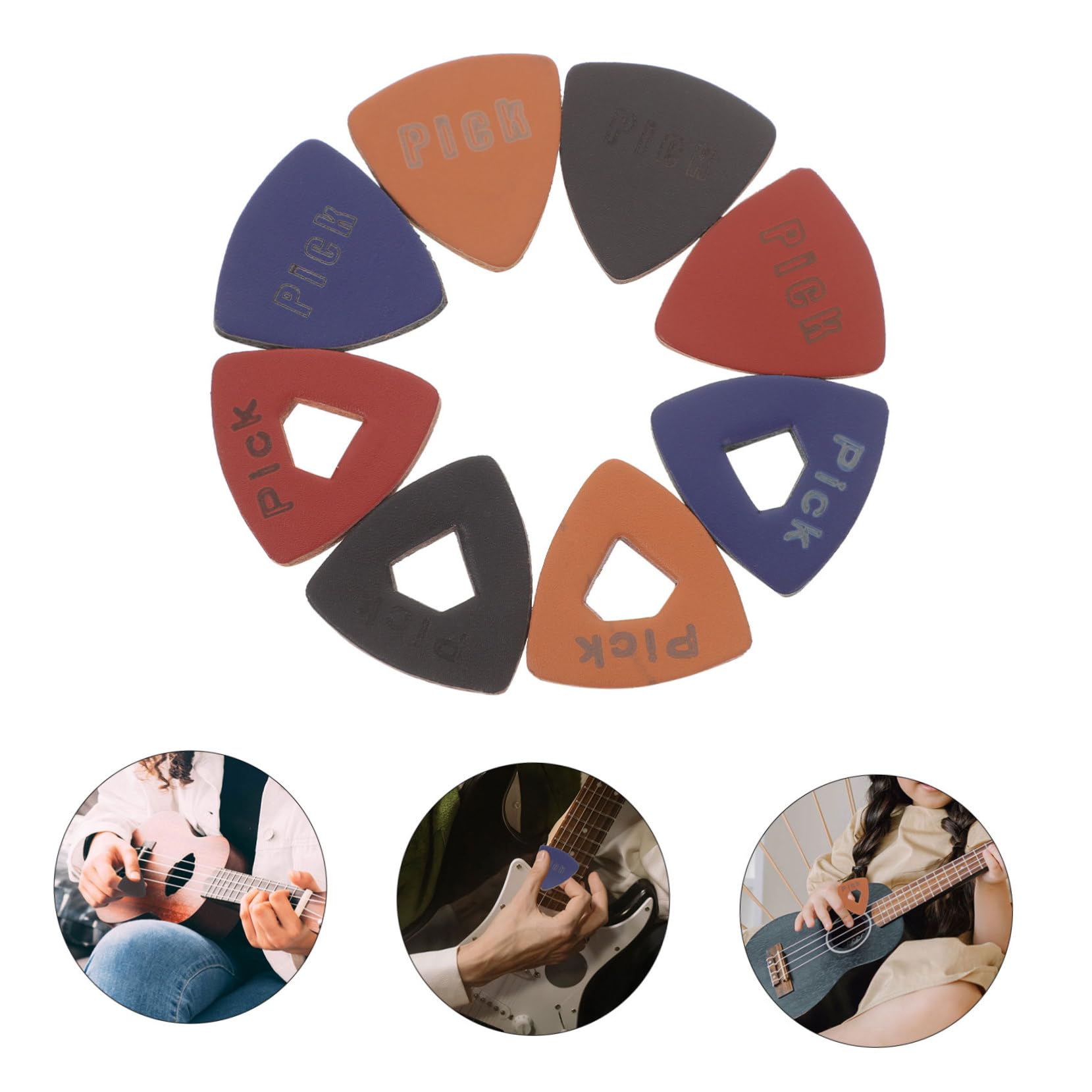 ibasenice 40pezzi Plettri Per Chitarra Plettri Ergonomici Per Chitarra Elettrica e Ukulele Design Unico e Resistente Comfort Ottimale Per Ogni Stile Musicale