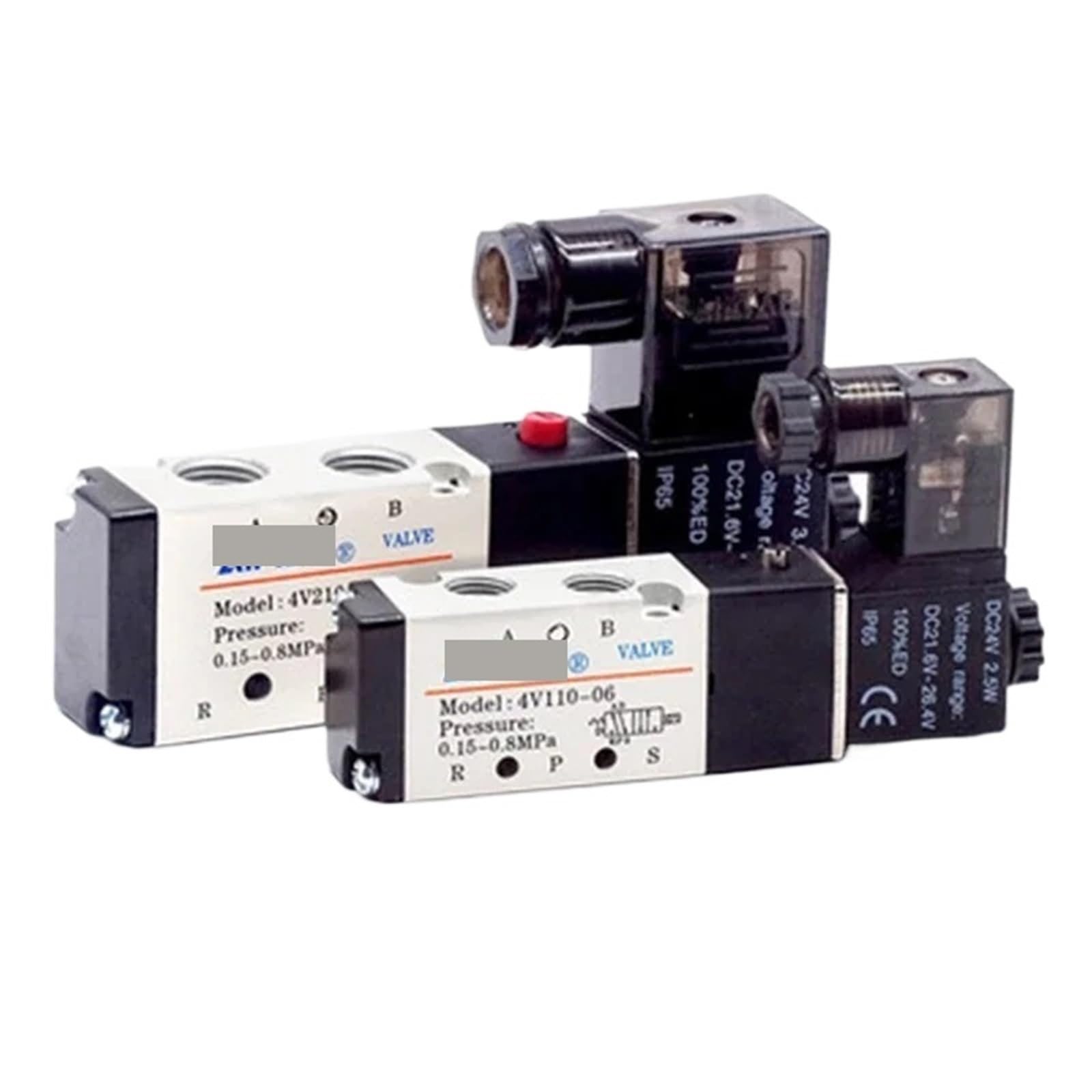 1pc 4V210-08 24v Solenoid Valve electronmagnetic 4V210-08-10 24DC 4V410-15 4V110-06 AC220 DC12 AC24(4v110-06 DC24)