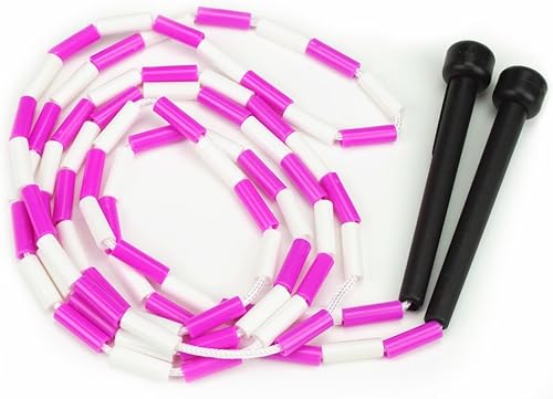 Miniatura 2 de Paquete de 12 cuerdas de saltar en color rosa, azul, negro y blanco para ejercicio, cuerda de saltar al aire libre para niños, adultos y atletas,