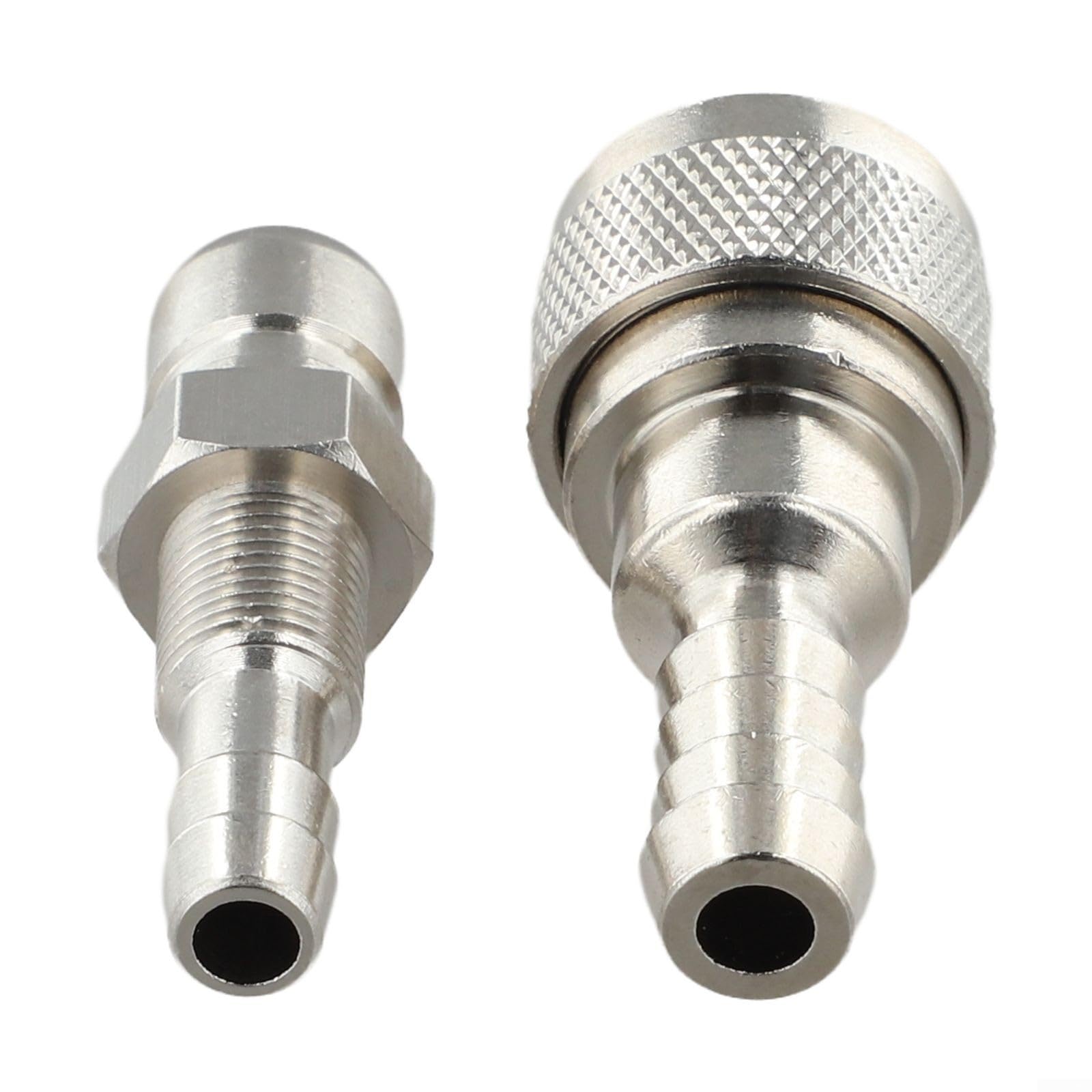 Metal Alloy Outboard Fuel Line Connector, Male Female 2-Pack, For Tohatsu Marine Engine 5HP To 90HP, Replaces 3B2-70250-1 3B2-70260-1