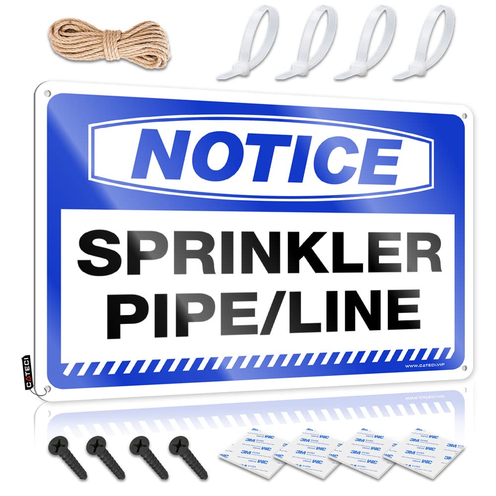 Mwfkkaddb One Color Home Tin Sign Notice Sprinkler Pipe/Line Tin Sign Funny Office Signs Decor Signs(30X40cm)