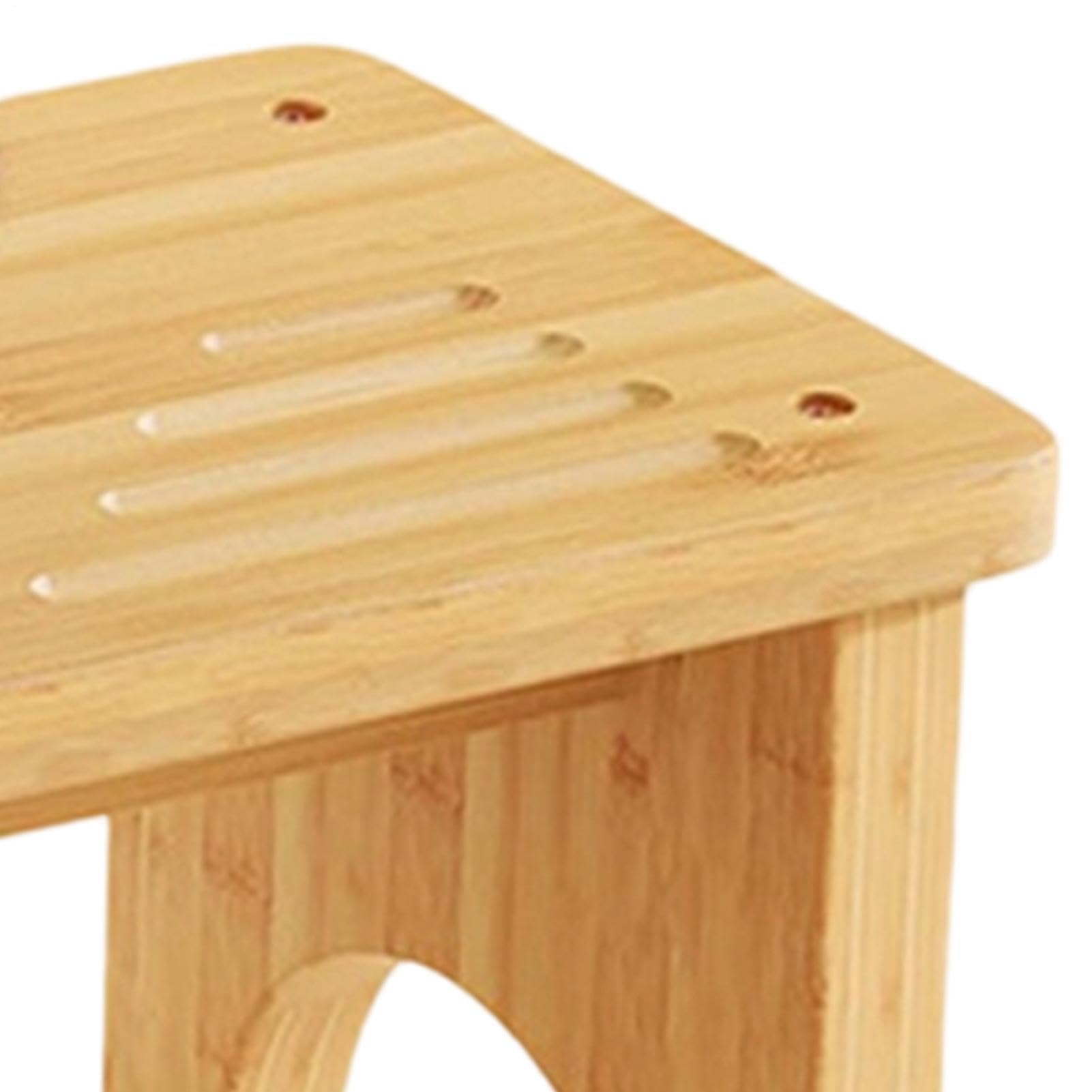 Poop Stool Ergonomisch, Rutschfest, Tragbar, Holz | Töpfchen-Squat-Hocker für Kinder und Erwachsene für Zuhause, die Toilette, Hotel, Wohnheim, Wohnung und auf Reisen