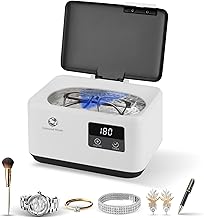 Ultrasonic Jewelry Cleaner, 20oz(600ml) Professional Ultrasonic Cleaner Machine with Digital Timer for Ring, Watch, Glasses, Retainer, Denture