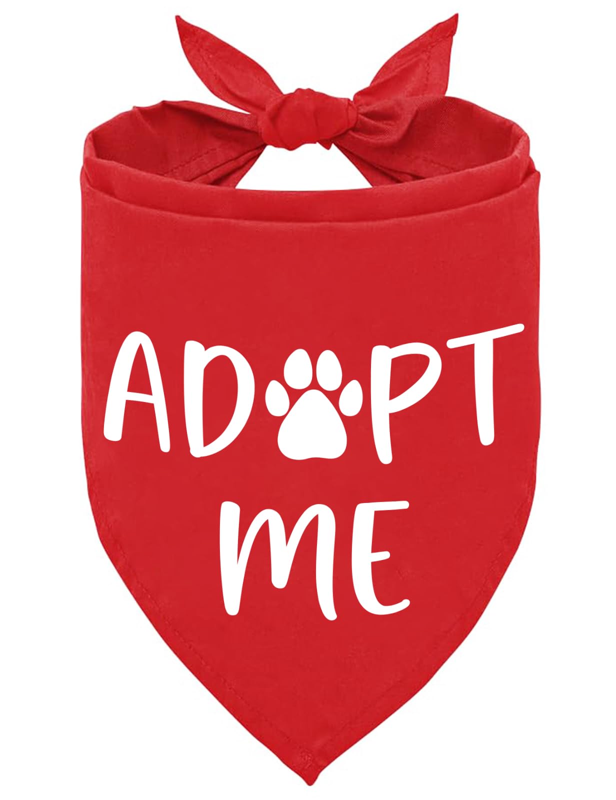 Cgvovgr Adopt Me Dog Bandana - Funny Red Dog Scarf Accessories for Adoption Announcement, Pet Lover Gifts for Christmas Birthday Party