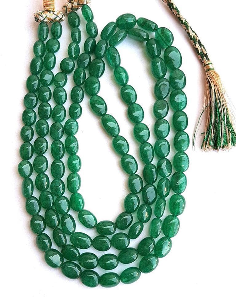 AAMRAPALI | Handmade 2-Line Green Jade Beaded Necklace for Women, Elegant Stone Jewelry Gift-image-37
