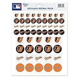MLB Baltimore Orioles Vinyl Sticker Sheet, 8.5