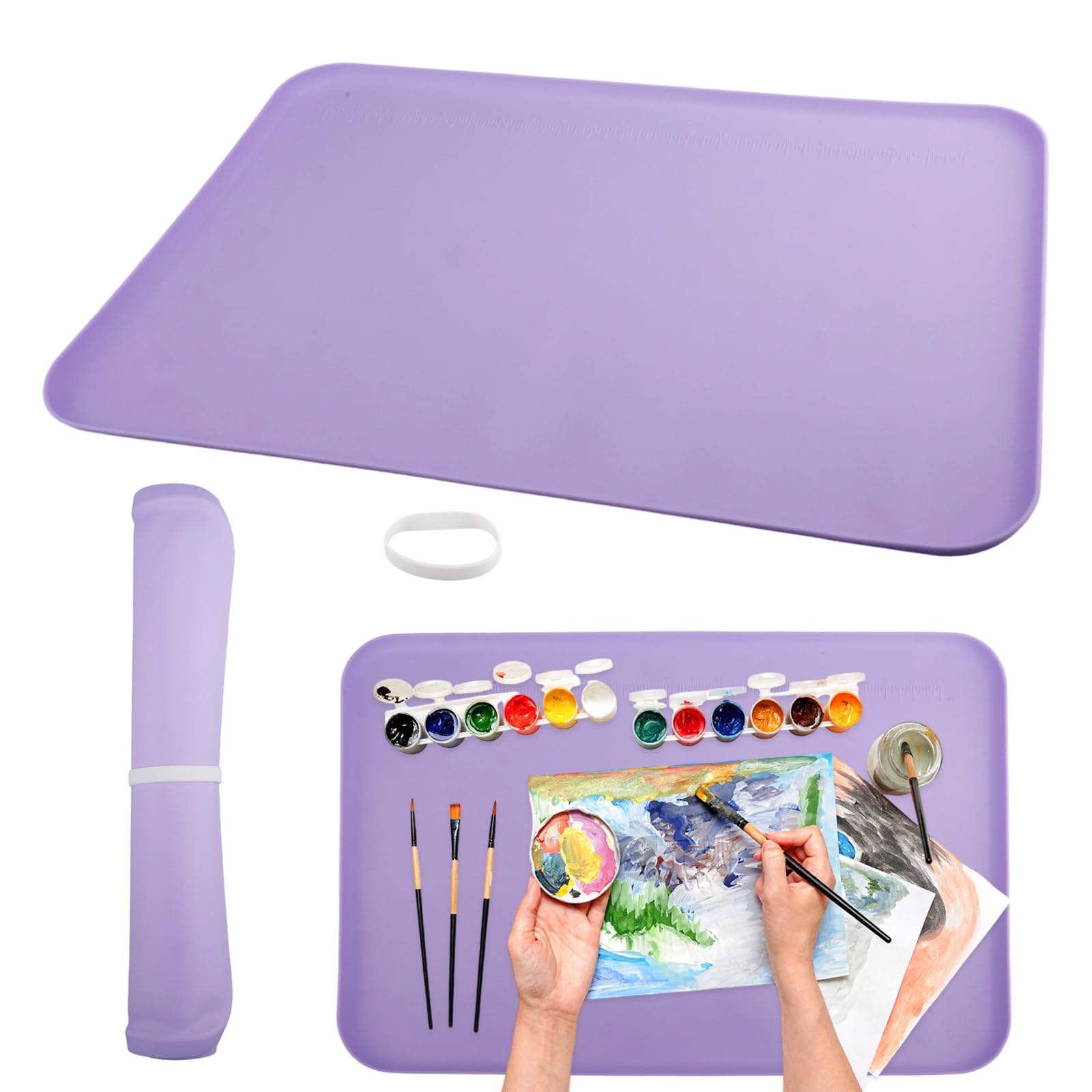 Tappetino in Silicone per Bambini 60 x 40 cm Tappetino Pittura Pieghevole Tappetino Silicone Pittura per Artigianato, Pittura, Resina, Gioielli Fatti a Mano