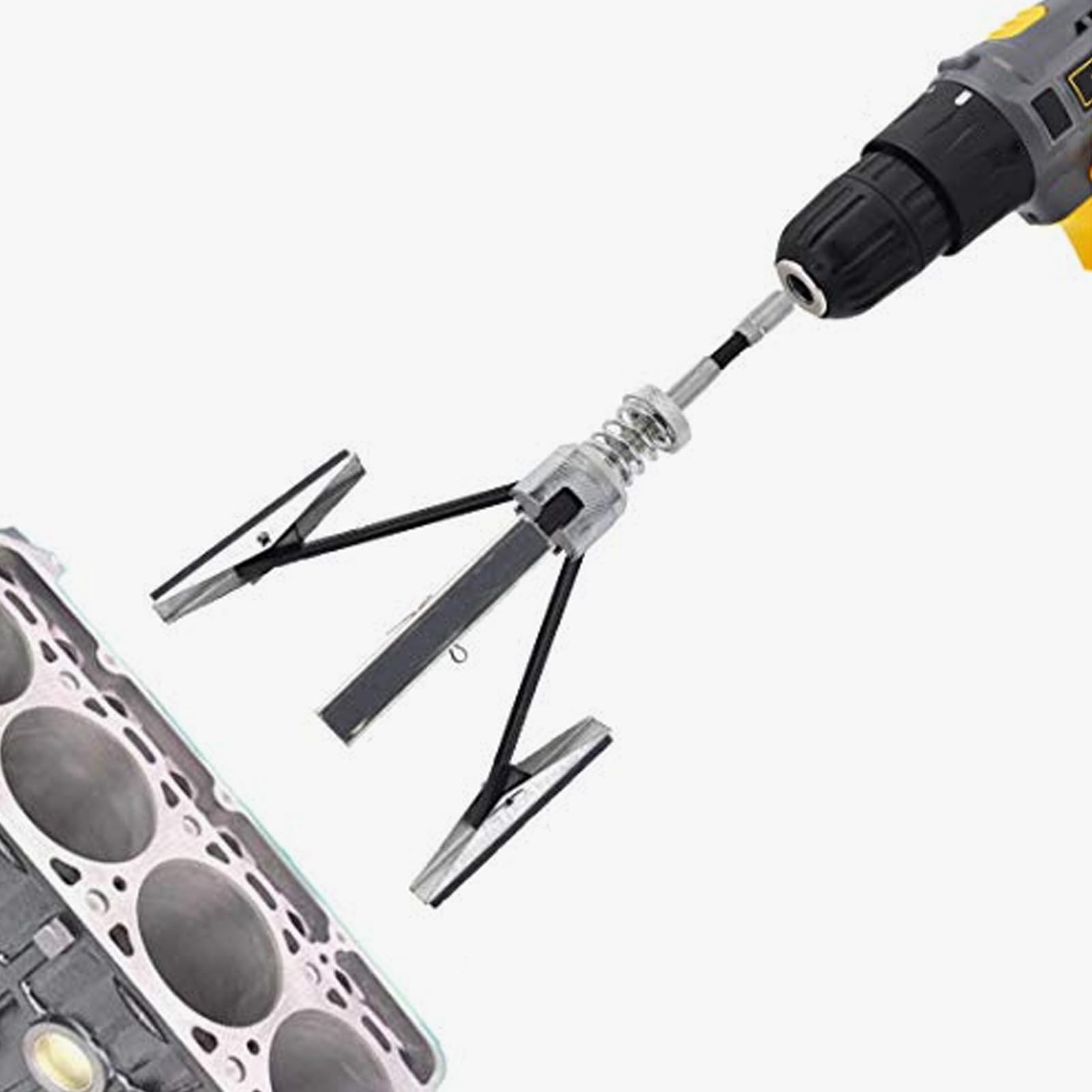 Kit de Herramientas para Cilindros de Motor 7 Piezas, Ajustable 3/4-7 Pulgadas con Piedras Grano 220, para Bruñido de Cilindros Automotrices, para Mecánica y Mantenimiento de Motores