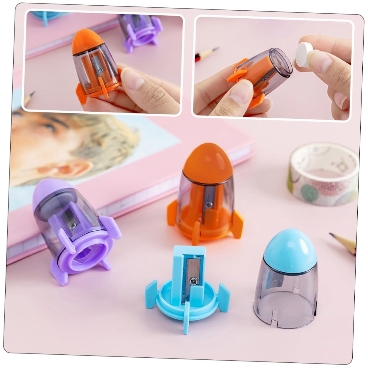 DOITOOL 3 Set Temperamatite Adorabili Affilatori Portatili Per Pratici Per Scuola E Casa Design E 12 Pezzi * 3