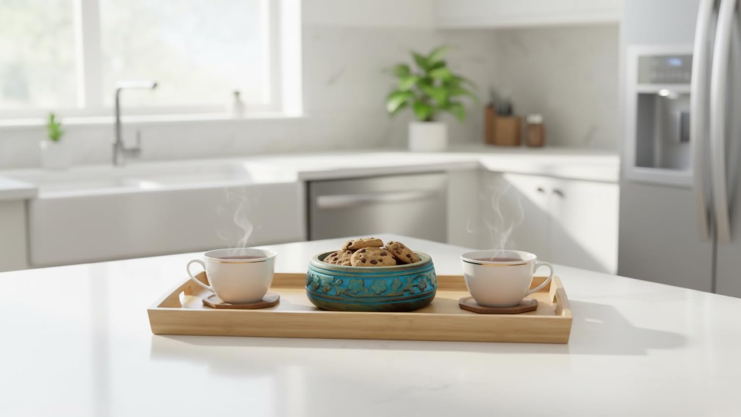 Handmade 6 x 2" Decorative Mango Wood Snack Serving Bowl For Dry Fruits Chips Coffee Table Countertop Display Key Bowl Tableware Kitchen Living Room Home Decor Accents Dinnerware
