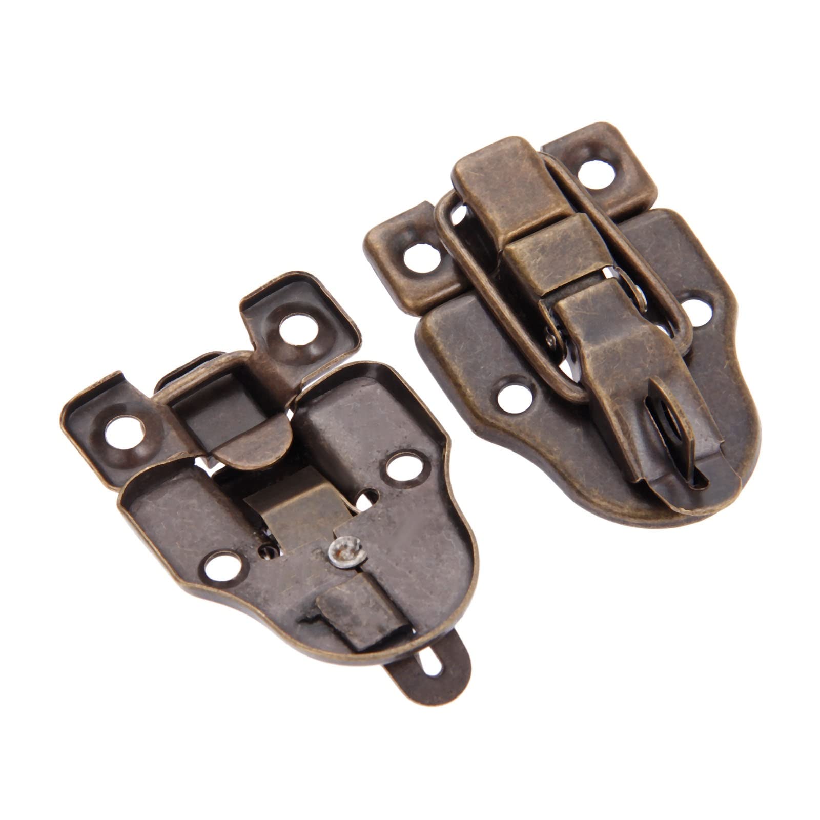 2pcs / 1Pair Bronze Antique Bronze Boîte Loquet HASPS Tiroirs décoratifs Valasses Bijouterie Boîtier Boîtier Boucle à boucle de fer avec vis 59 * 40mm