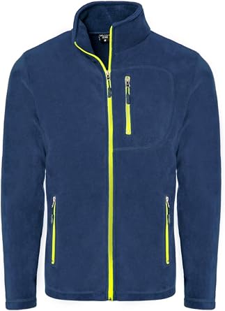 Genius Store Mens Fleece Full Zipper 3 Pocket Outdoor Fleece Jacket Tactical Flecee POLAR-GNS