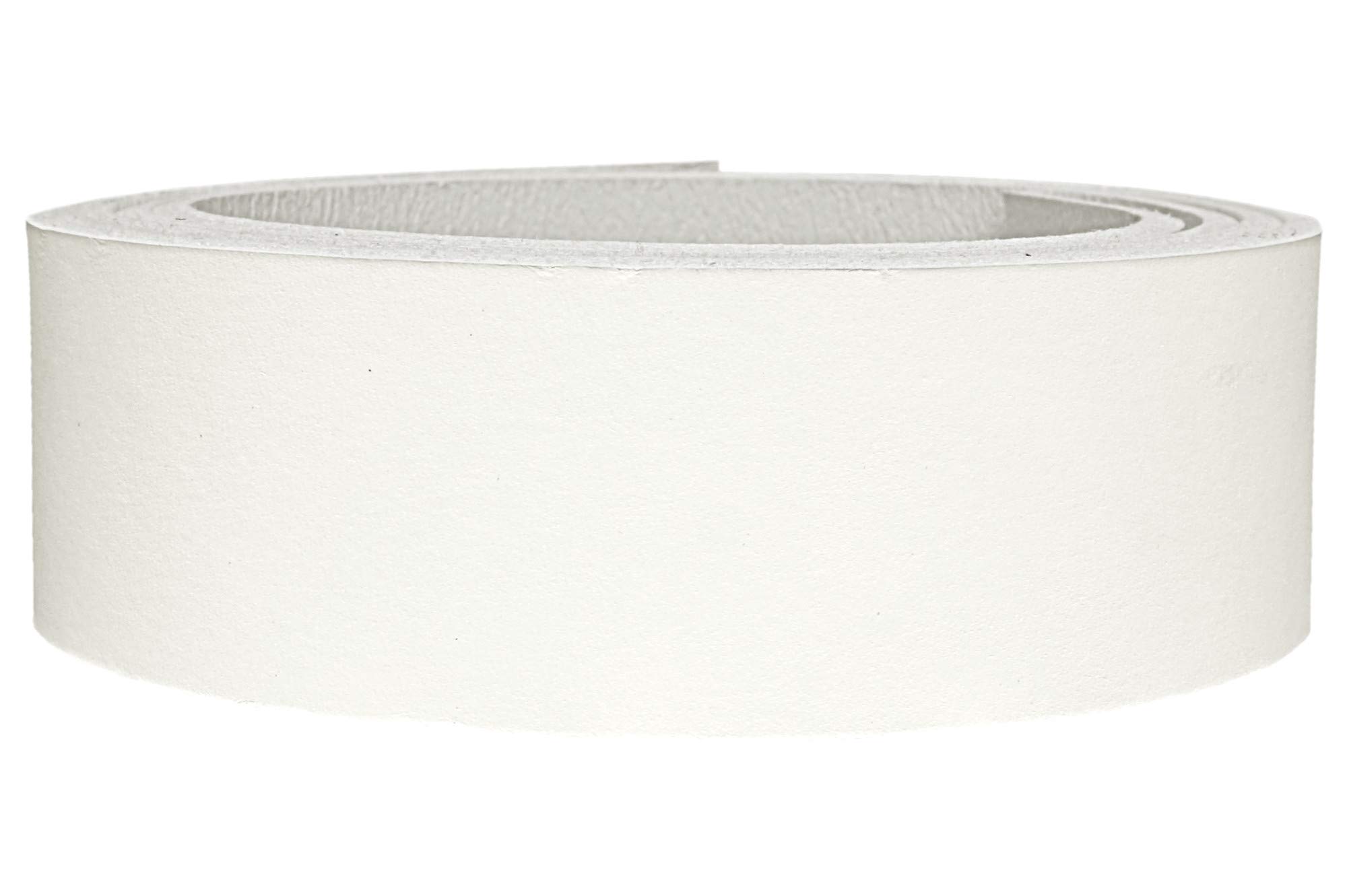 Lederriemen Blankleder Classic, Mattes glattes Vollleder, 3-3,5mm dick weiß-4cm breit