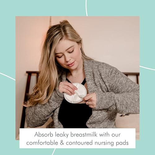 Miniatura 3 de Motif Medical Almohadillas de lactancia desechables para mujer, almohadillas transpirables para leche materna con tiras adhesivas, envueltas