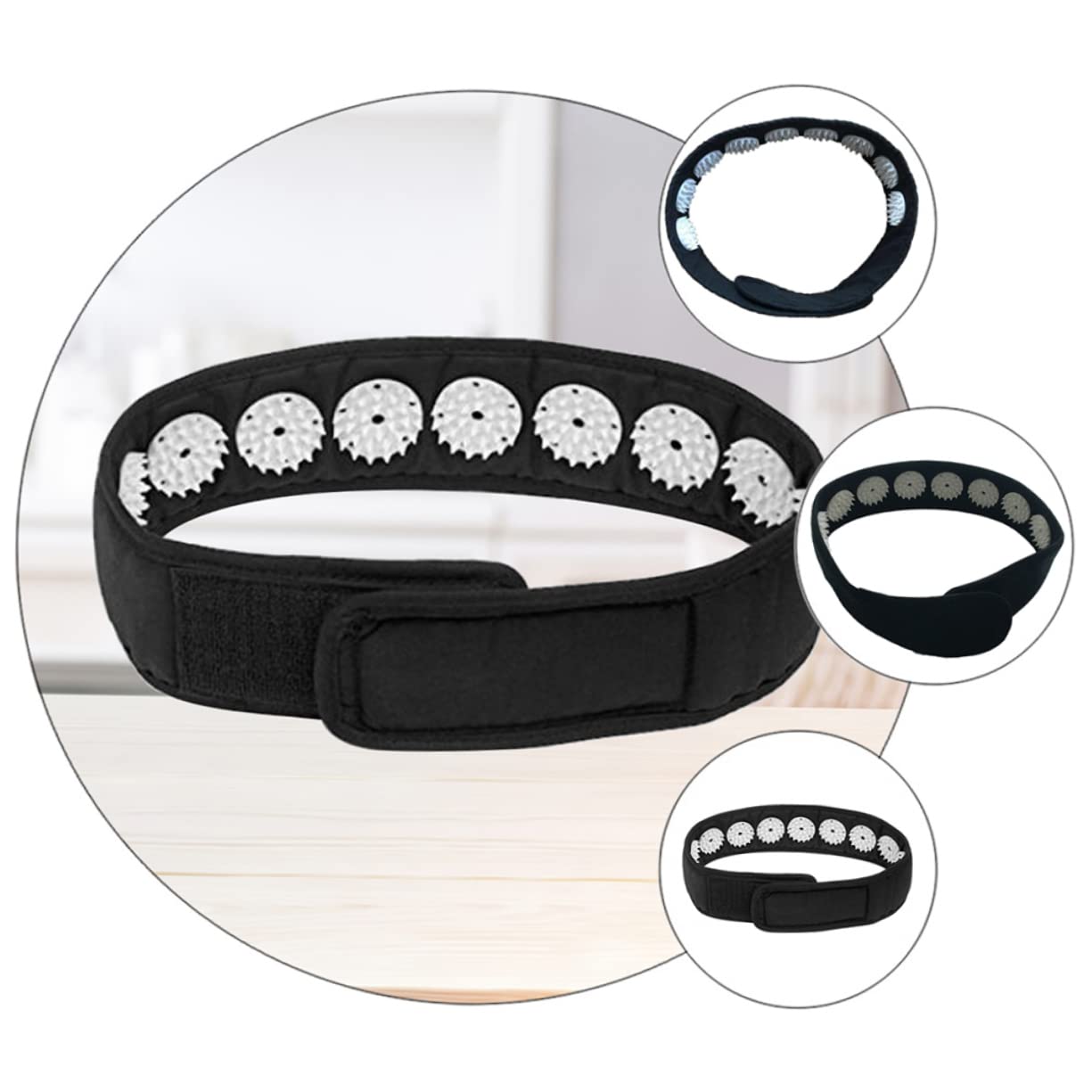 FRCOLOR 3ensembles Set Bandeau De Massage Acupression Pour Tête Stimulez Énergie Et Soulagez Les Maux De Tête Points Acupression