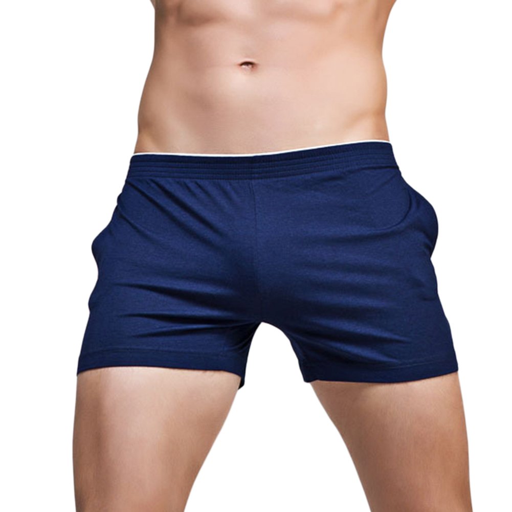 Sandbank Men's Navy ’S Pocket Running Workout Gym Active Shorts Lounge Sleep Bottoms 26-28 Inch