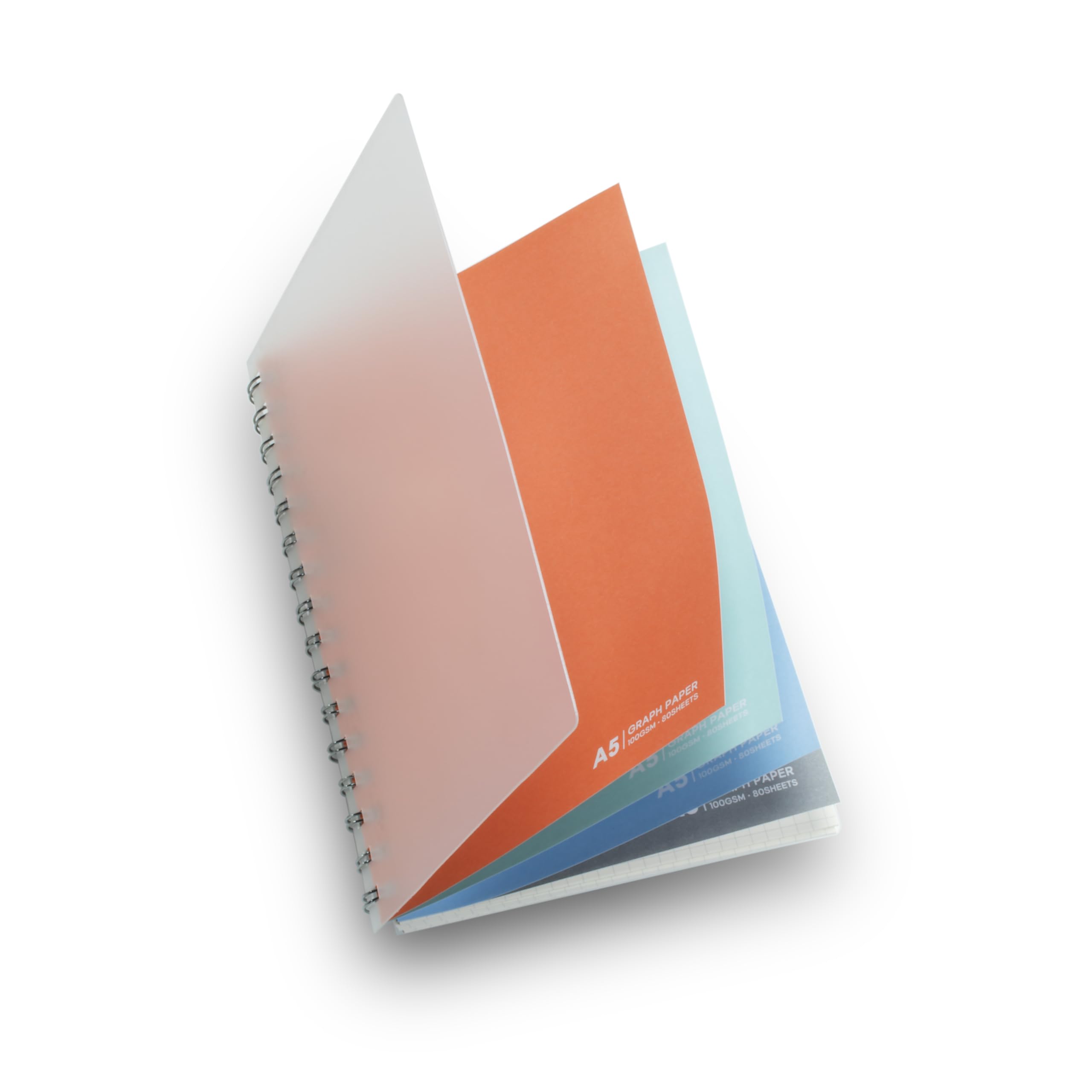 Amazon | TWONE グラフ用紙 ノート スパイラル綴じ 8.4 x 5.7インチ 80