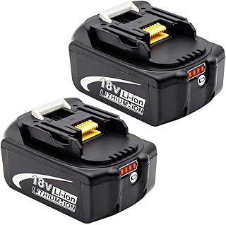 BATTOOL 2 Pack 6000mAh BL1860 Replacement Lithium-ion Battery Compatible with Makita 18v Battery BL1850 BL1845 BL1840 BL1830 BL1820 BL1815 LXT400 194204-1 Cordless Power Tools