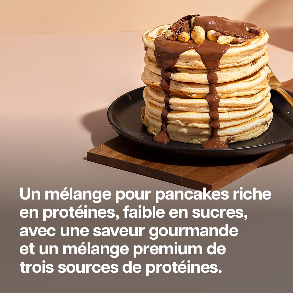 Protein Works | Loaded Protein Pancakes – GOLD Innovation, Préparation Pancakes Protéinés Premium, Petit-Déjeuner Riche en Protéines, Faible Sucre & Gras, Pépites de Choc au Lait, 16 Portions, 1kg