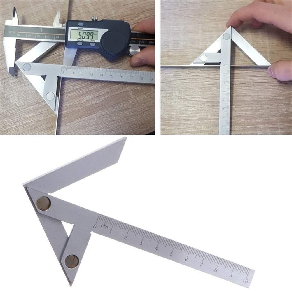 YIJIAN Centrer Place Calibre 100 x 70mm Calibre Centre Calibrage Round Bar Centre de Correction Finder Règle Angle