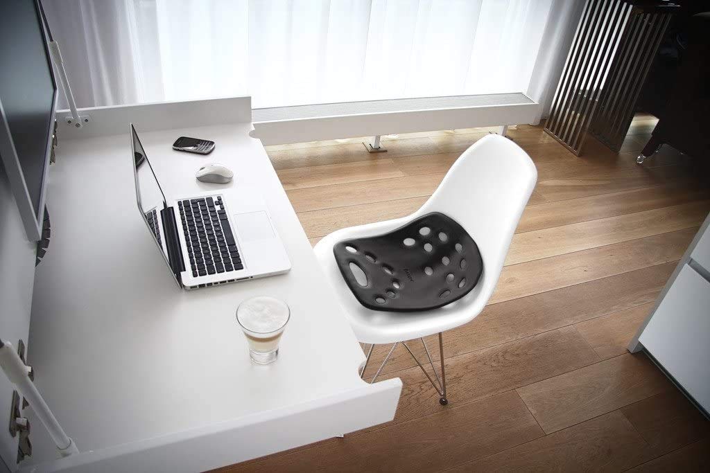 New Arrivals Backjoy Posture Seat Pad | Ergonomic Pressure Relief, Hip & Pelvic Support to Improve Posture | Home, Office Chair, Car Seat | Fits S-L Hips | Posture Plus (Black)