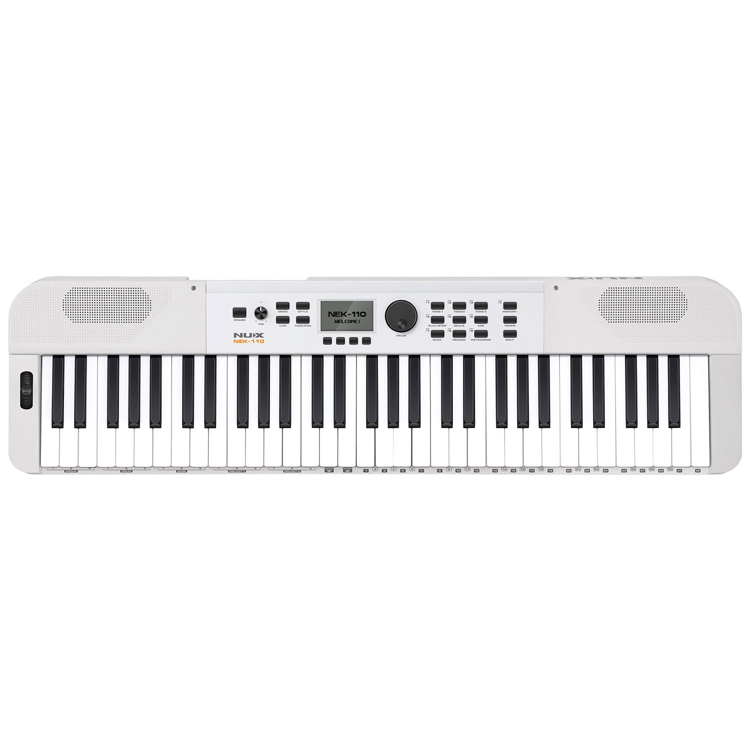 NEK-110 61 Keys 169.047UK | Touch Keys, 700 Sounds, 100 Rhythms, Live Mode, USB-C MIDI & Bluetooth, Rechargeable Piano Keyboard for Beginners and Adults