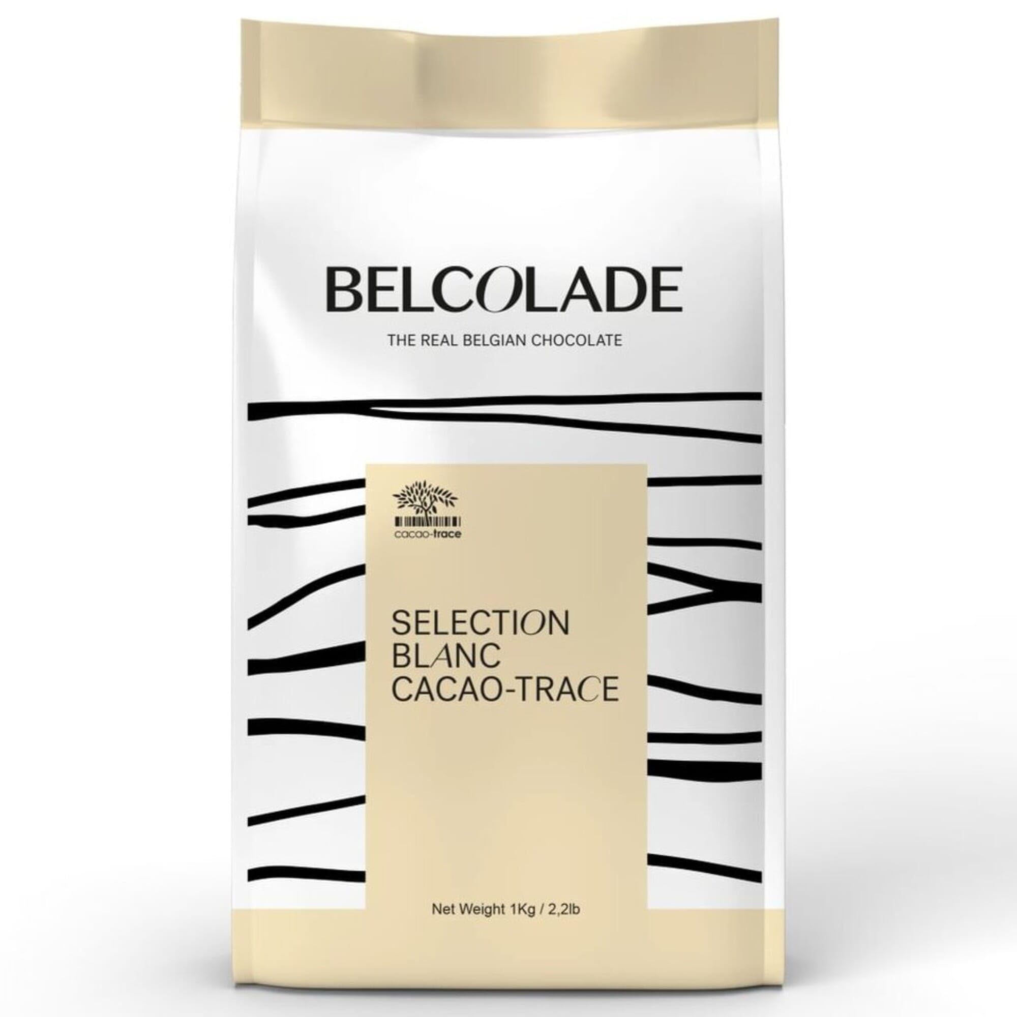 Belcolade Cacao Trace - White Belgian Chocolate (30%) Buttons - 1kg